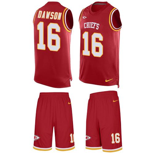 Nike Chiefs #16 Len Dawson Red Team Color Men's Stitched NFL Limited Tank Top Suit Jersey - Click Image to Close